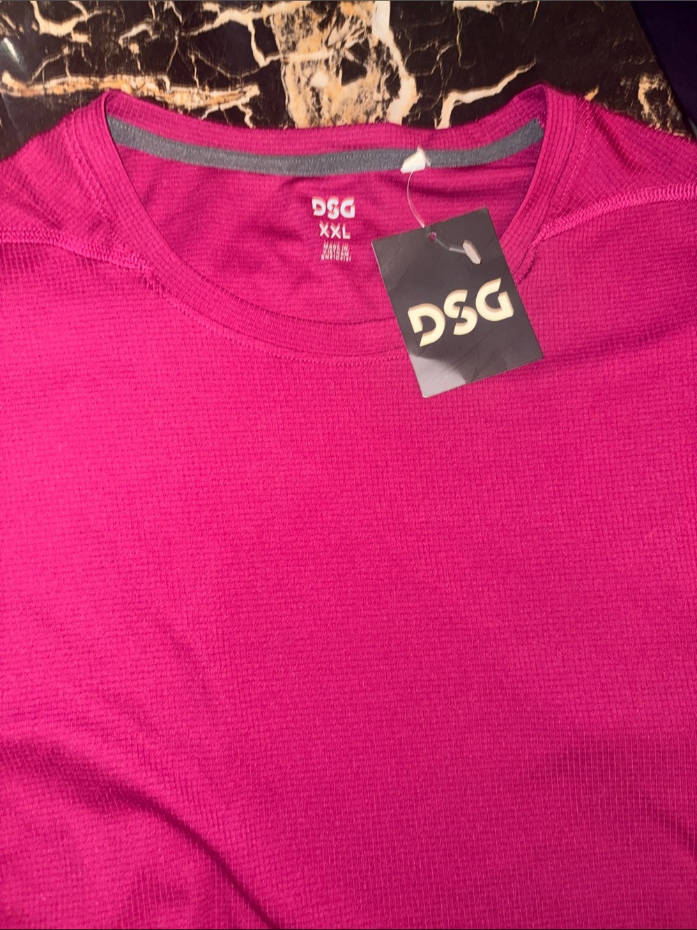 DSG Short-Sleeve Crew Neck Top in Raspberry Sherbet
